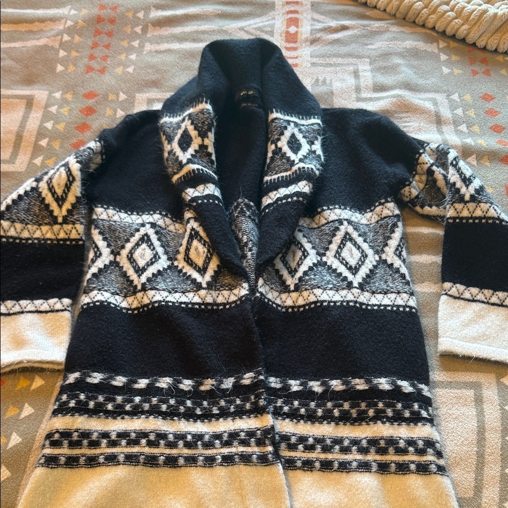 Miss Me Black Textured Knit Sweater